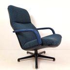 Artifort Swivel Chair Blue | F141 Geoffrey Harcourt Bureau thumbnail 7