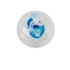 Vintage Bolvormige Presse-papier Kristal Transparant Blauw Wit thumbnail 2