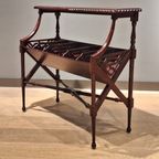 Mahogany Side Table For Books And Lps thumbnail 2