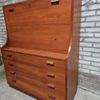 Secretaire / Bureau. Børge Mogensen Voor Søborg Møbler, Denemarken 1960'S thumbnail 13