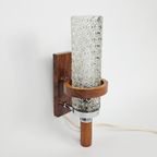 Vintage Wandlampje Lampje Muurlampje Lamp Teak Glas thumbnail 3