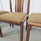 Set 4 Vintage Brutalist Eetkamerstoel ´70 Mid Century Stoel thumbnail 6