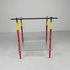 Arlecchino Tafel Met 2 Glasplaten In De Stijl Van Edoardo Poli, Jaren 50 thumbnail 6