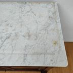 Vintage Frans Dressoir Commode Ladekast Badkamermeubel Met Marmer Blad 301 thumbnail 8
