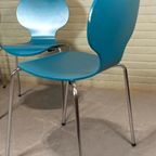 Set Van 4 Vlinderstoelen Eetkamerstoelen, Blauw thumbnail 9