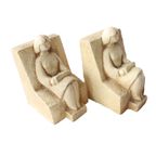 2 X Vintage Boekensteun Herra, Jaren '70/'80 thumbnail 2