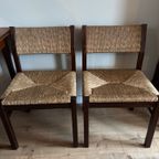 Set Van 4 Stoelen Vintage Riet thumbnail 4