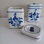 Viana Do Castelo. Portugees Keramiek. Handgeschilderde Voorraadpotten. 50-60 Blauw-wit thumbnail 3