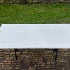Tuintafel Bistrotafel Met Marmer Periode 1900 Lafa Aurilac Frans thumbnail 8