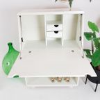 Vintage Eighties Secretaire Wit | Witte Kast Jaren 80 Bureau thumbnail 3