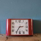 Retro The Metro Newgate Wandklok, Rood thumbnail 9