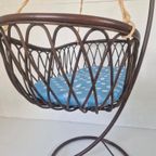 Vintage Rotan Hangend Baby Wiegje Schommel Bedje. thumbnail 6