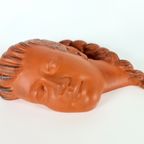 Achatit Cortendorf - Terracotta - Wandmasker - Keramisch Masker - Handarbeit - 50S thumbnail 2