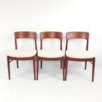 5 Vintage Deense Eettafel Stoelen Nieuw Gestoffeerd Teddy thumbnail 10