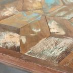 Gerecycled Hout En Metaal Eettafel, Tafel, 141 X 81 Cm thumbnail 2