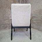 Vintage Fauteuil Met Zachte Teddy Stof thumbnail 6