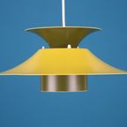 Goed Uitziende Kleurrijke Design Hanglamp *** Volledig Gerestaureerd In Groene En Mosterde Kleur thumbnail 5