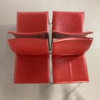 4 Leren Zanotta Stoelen Design Roberto Barbieri thumbnail 3