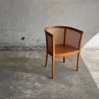 Mid Century Armchair In Cane And Wood ( 9 Pieces Available) thumbnail 3