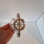 Antieke Kristal Met Zilver Suikerpot Schaal thumbnail 9