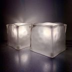 Set Vintage IKEA Iviken ‘melting Ice Cube’ Tafellampen thumbnail 6