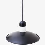 Vintage Ufo Hanglamp Glasshütte Limburg Metaal En Opaal Glas thumbnail 2