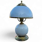 2 X Classic White Opaline Glass Table Lamps 1970s thumbnail 5