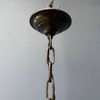 Antieke Hanglamp Met Matglazen Geslepen Glas thumbnail 16