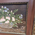 Vintage Olieverf Schilderij Bloemen H. Storm thumbnail 6