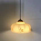 Art Deco Hanglamp Met Rode Bloemen Periode 1920 – 1940 thumbnail 8