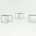 Post Modern Perforated Steel Nesting Tables 1980S thumbnail 5