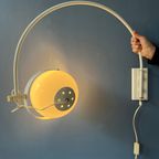 Mid Century Witte Space Age Mushroom Boog Wandlamp thumbnail 2