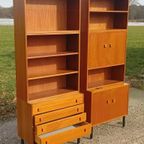 Vintage Teak Wandkast Uit Drie Delen thumbnail 3