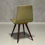 Jaren 50 Eettafelstoel Vintage Design Eetkamerstoel Geel thumbnail 2