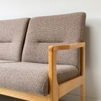 Vintage Houten Zithoek 3 Zitsbank En 2 Fauteuils thumbnail 5
