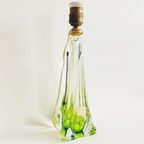 Mid-century Tafellamp Kristal Groen Val Saint Lambert 1950’s thumbnail 6
