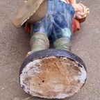 Vintage Gispen Beeld Zigeuner-, Kermis-, Draaiorgel Jongen. thumbnail 6