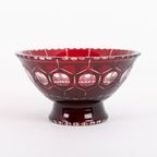 Vintage Red Glass Bowl By Monica Bratt, Sweden 1950’s thumbnail 3