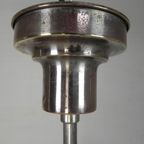Art Deco Hanglamp Met Witte Glazen Kap, Jaren 30 thumbnail 13