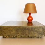 Vintage Brutalist Sarreid Ltd. Brass - Clad Salontafel thumbnail 6