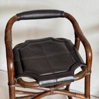 Vintage Deense Bamboe Barkrukken Horsnaes Jaren ‘70. thumbnail 13
