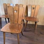 4X Franse Brutalist Stoelen thumbnail 3