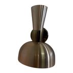 Vintage Herda Wall Mounted Lamp - Model: Diabolo - Champagne Metal Exterior, Orange On The Inside thumbnail 7