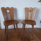 2 Brutalist Vintage Stoelen Frans Jaren 60. thumbnail 4