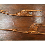 Vintage Wanddecoratie Vogels 'fly' Koper thumbnail 5