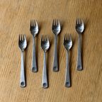 Vintage 70S Modernist Steel Cutlery Set thumbnail 4