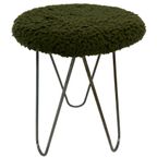 Vintage Kruk Met Hairpin Legs En Vachtje Klein Krukje 60's thumbnail 13