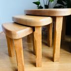 Set Van 3 Vintage Houten Nesting Tables thumbnail 6