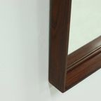 Large Scandinavian Rectangular Rosewood Mirror 1960s thumbnail 7