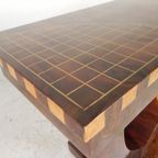 Art Deco Stijl Consoletafel Met Verschillende Soorten Ingelegd Hout thumbnail 16